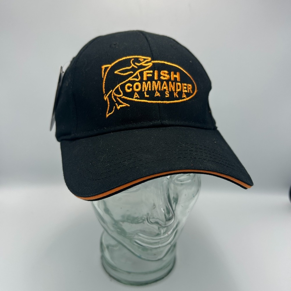 Alaska Fish Commander Fishing Hat Salmon Frontier Dad Cap Adjustable Kenai River